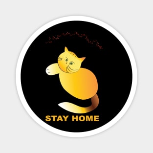 Stay home cute cat. Magnet